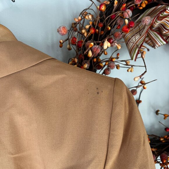 Calvin Klein Womens Infinite Stretch One Button Blazer Sz 14P in Tan - Picture 6 of 10